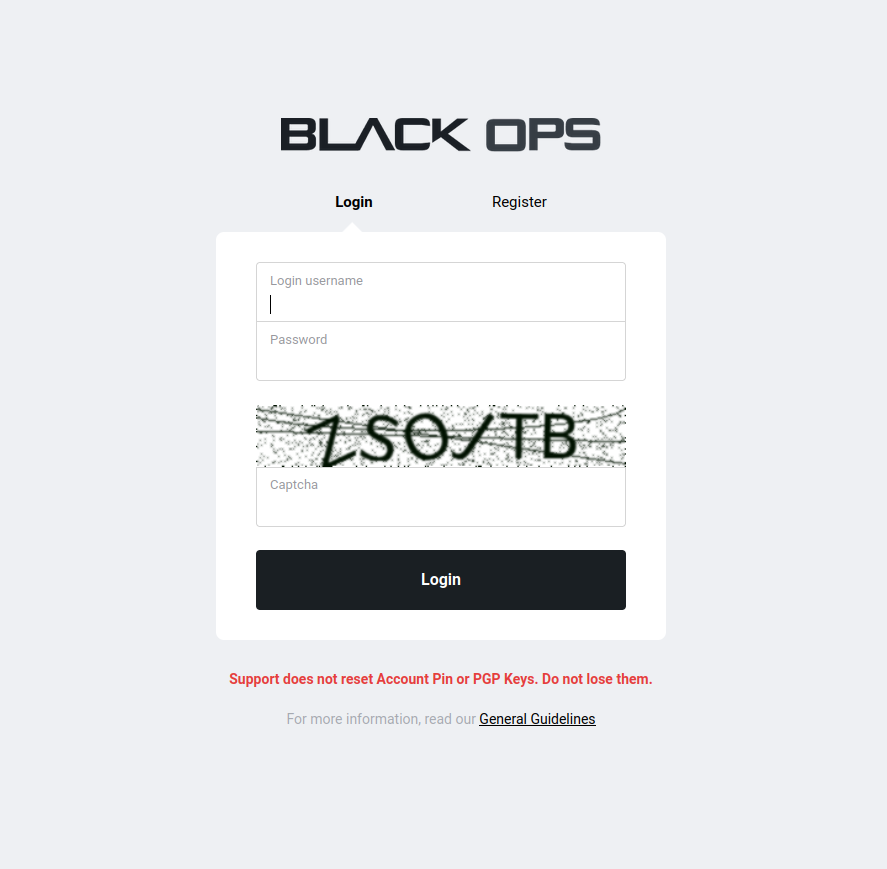 Login Screen